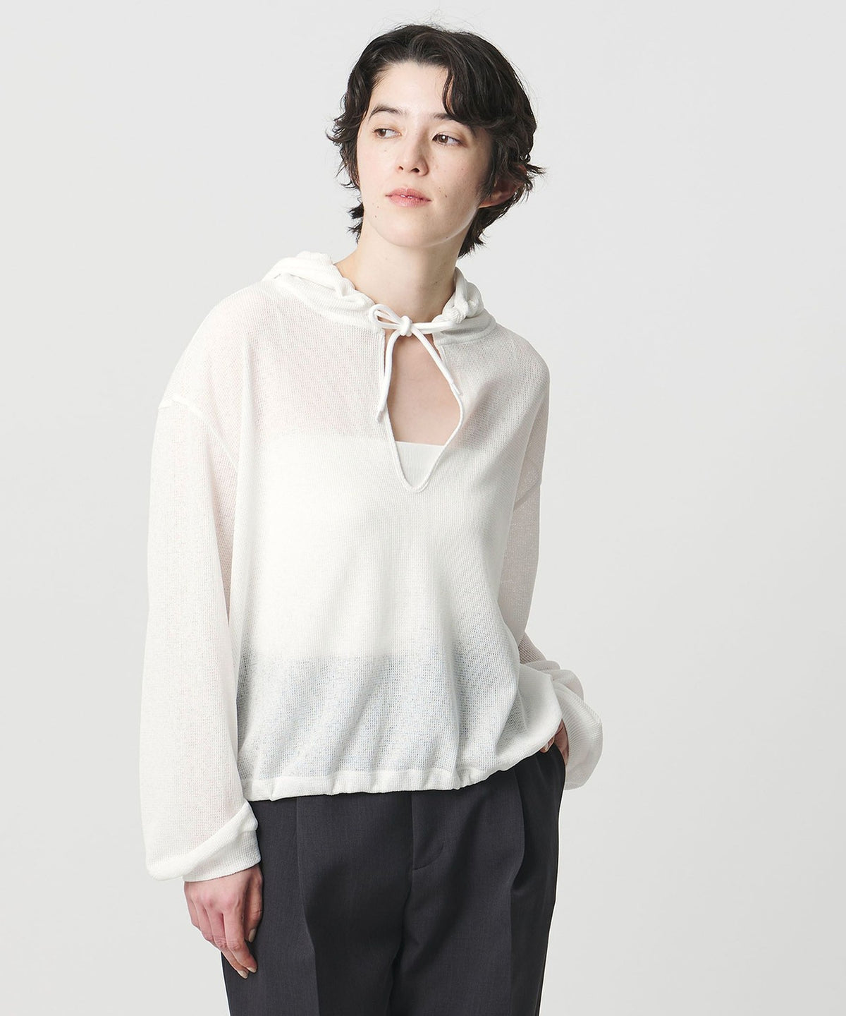<MARW UNITED ARROWS> Mesh Hooded Pullover