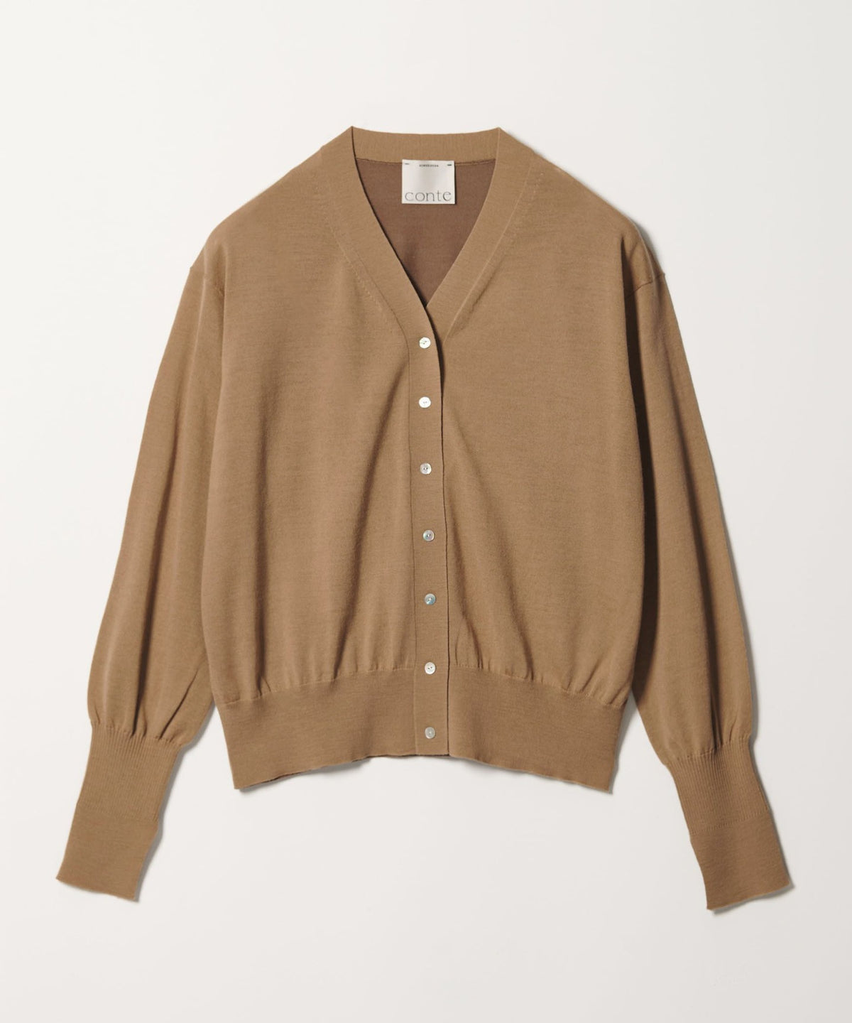 <conte> Bicolor V-Neck Cardigan