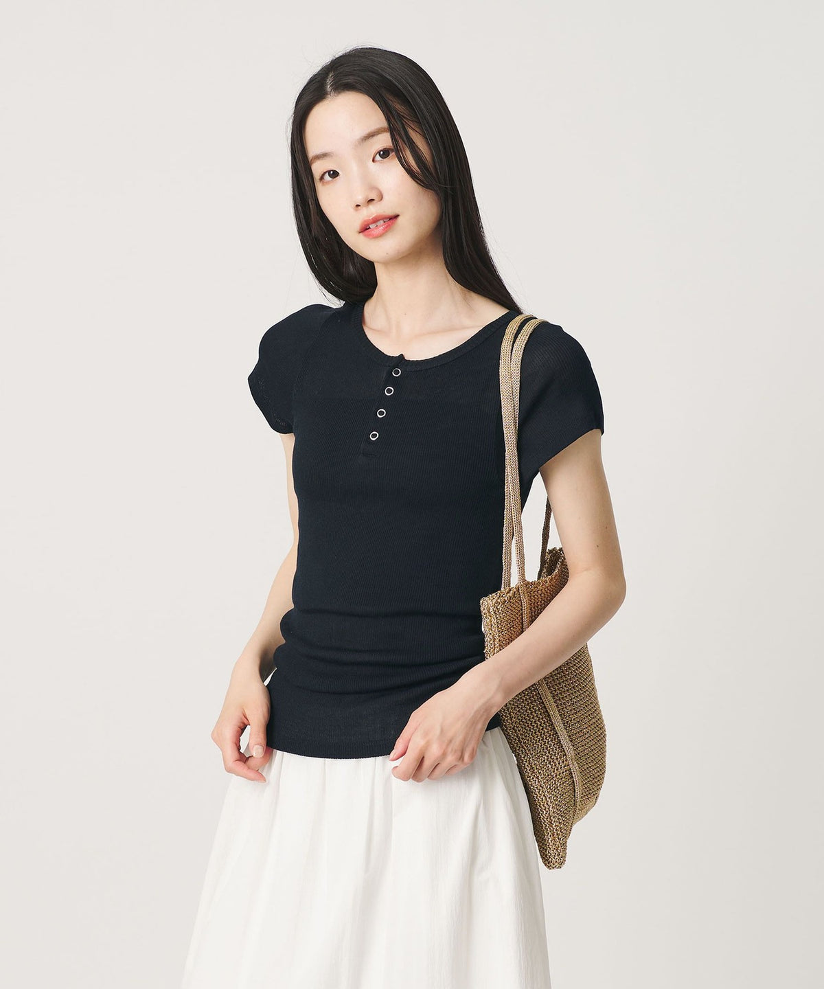 Exklusiv: <PALM> Henley-Neck-Top