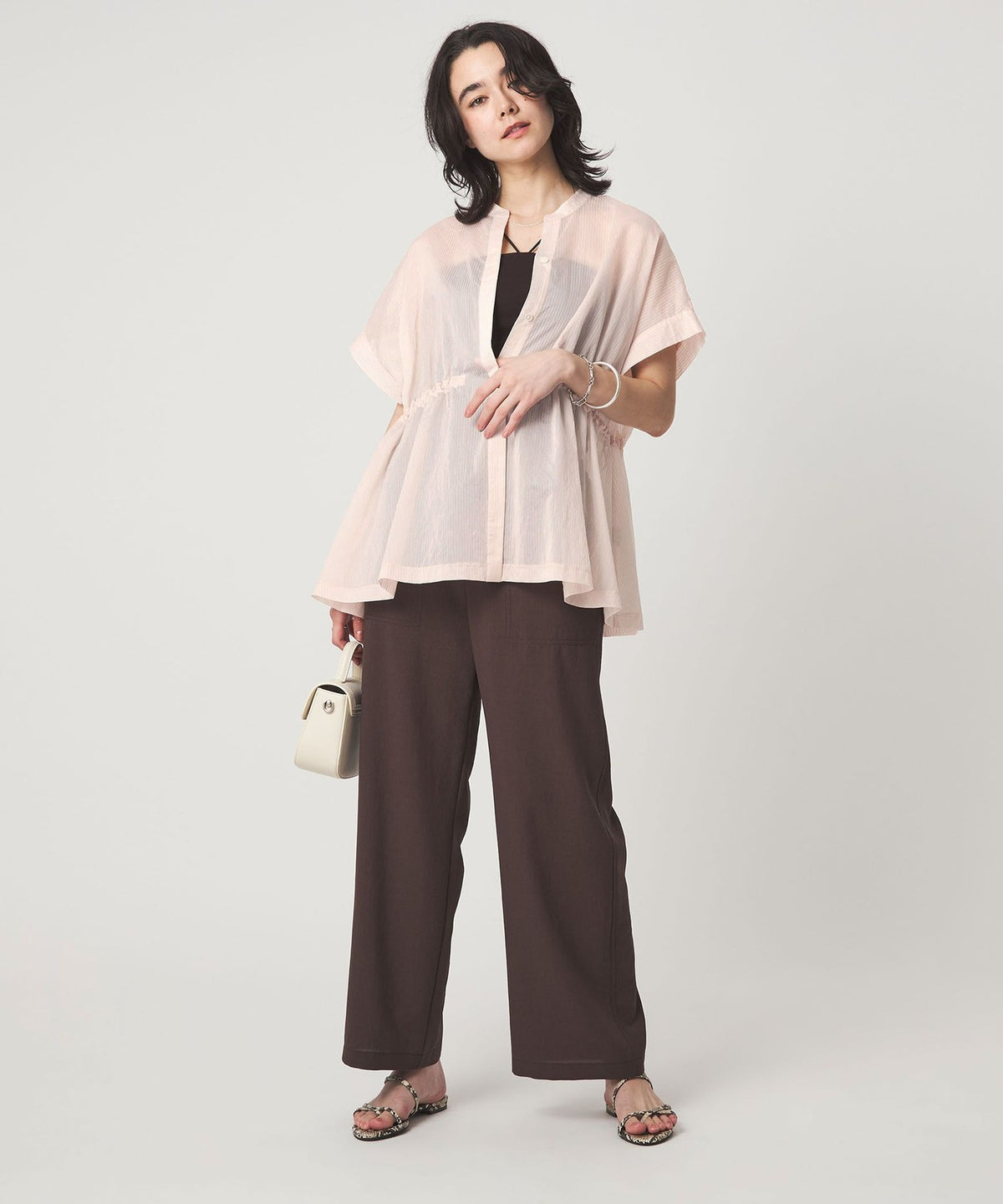[Conclusion Series] Gathered High-Waist Blouse