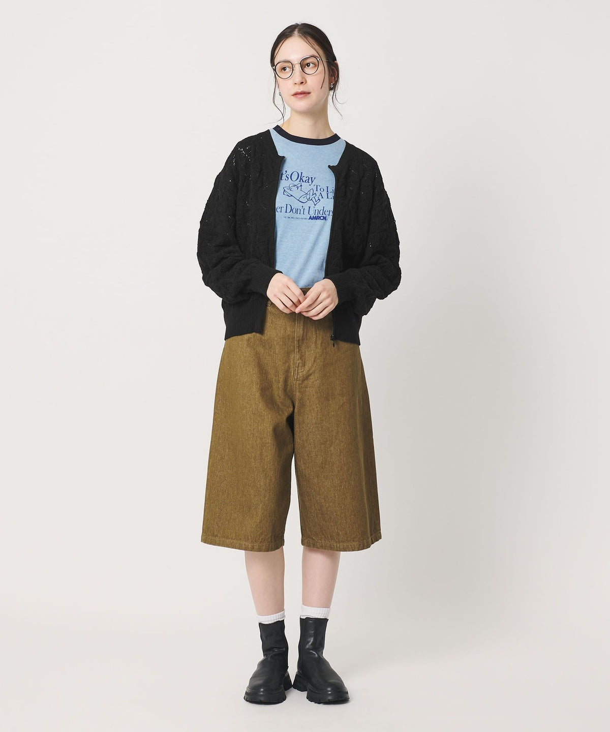 WEB Exclusive <Wardrobe DAILY MINIMAL> Lace Zip Cardigan Washable