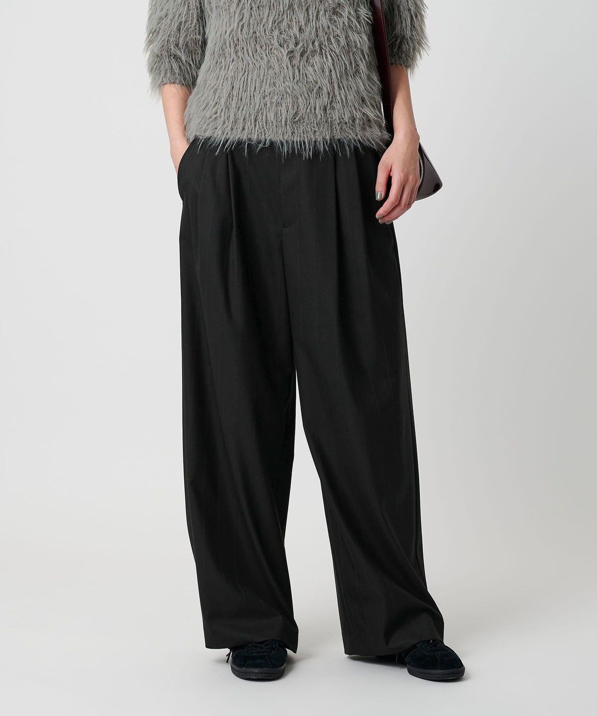 Back-Wrap Bundfaltenhose – Waschbar