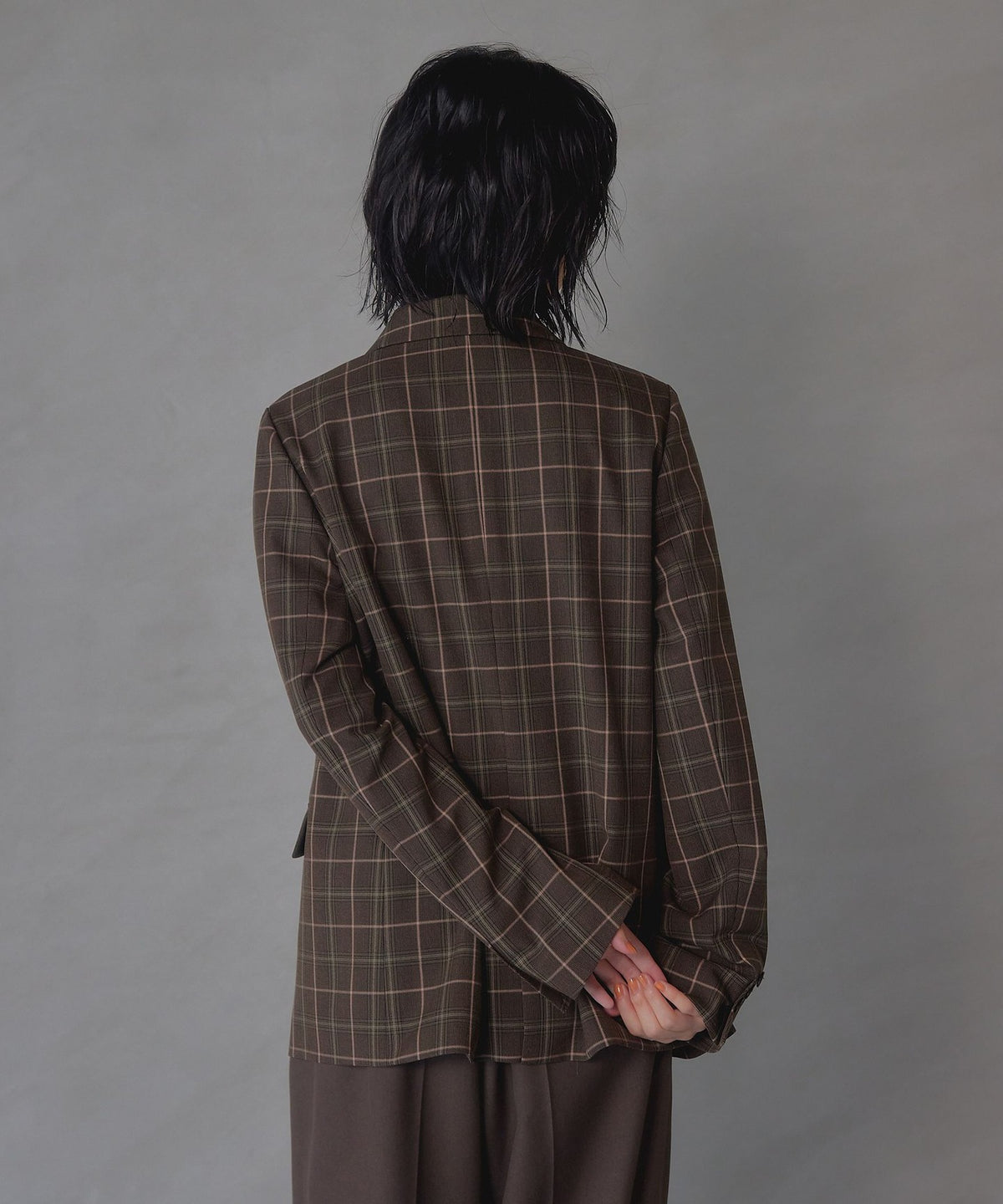 <EMMEL REFINES> EM Tartan-Karo Zweireiher-Jacke