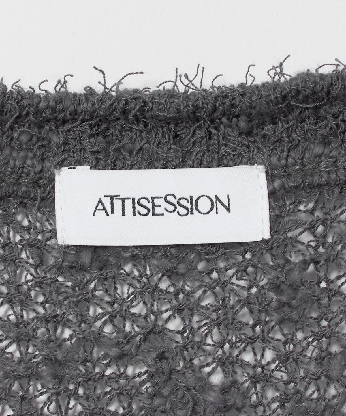 ＜ATTISESSION＞网眼U领针织衫 II