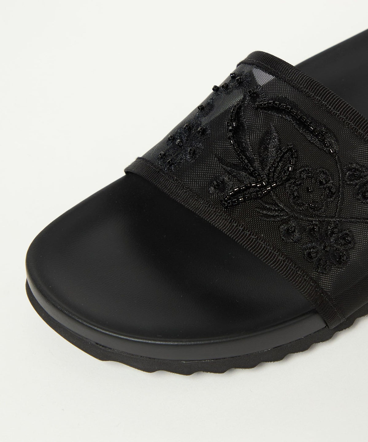 <SY> Flower Mesh Slide Sandals