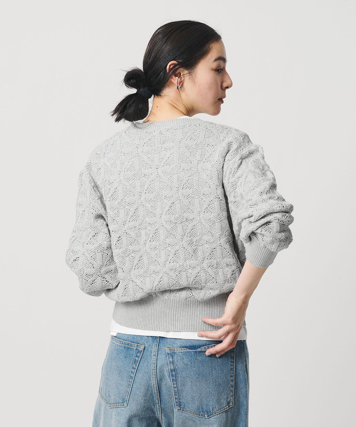 WEB Exclusive <Wardrobe DAILY MINIMAL> Lace Zip Cardigan Washable