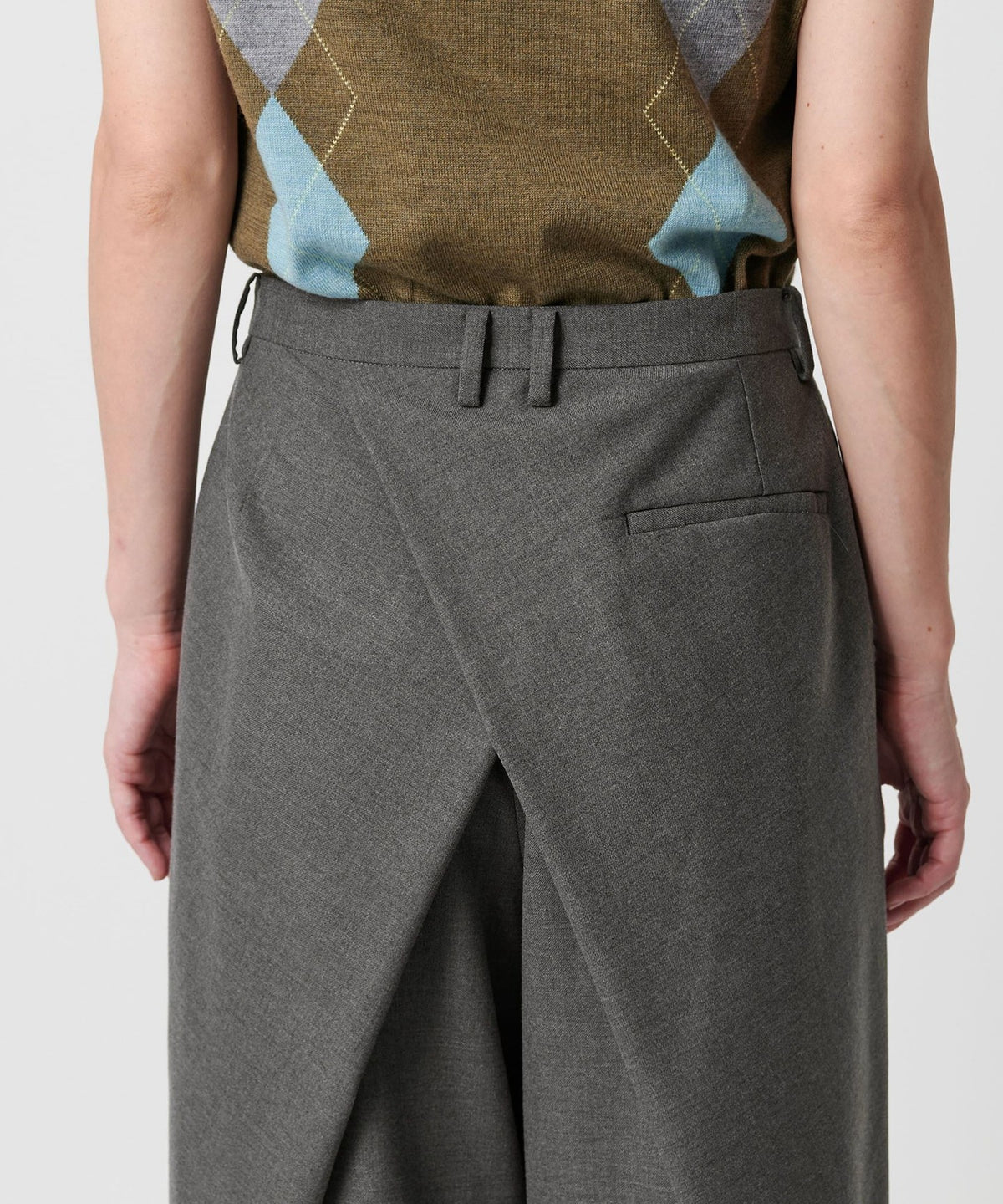 Back-Wrap Bundfaltenhose – Waschbar