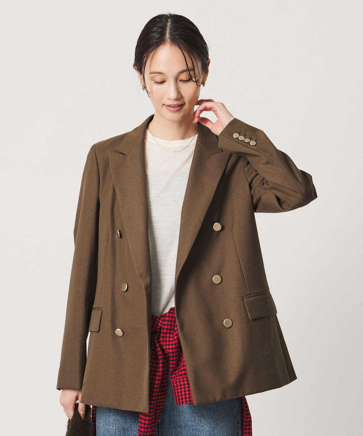 6鈕 羊毛 雙排釦西裝外套 26FW