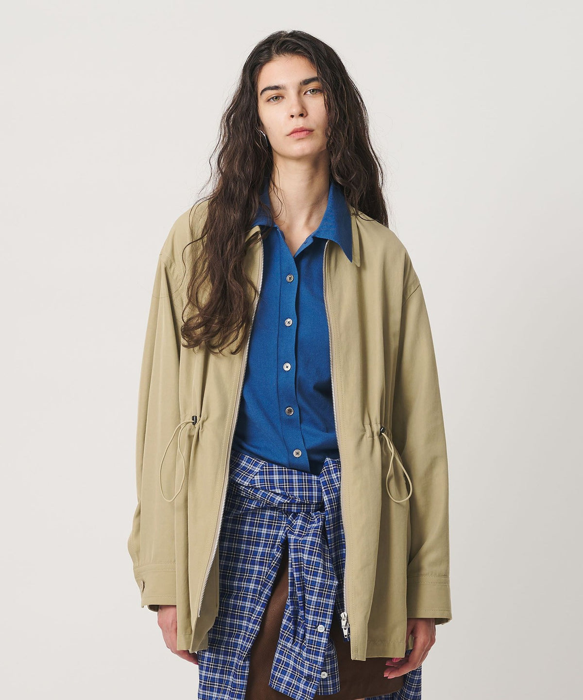 <H> Nylon Twill Zip Blouson