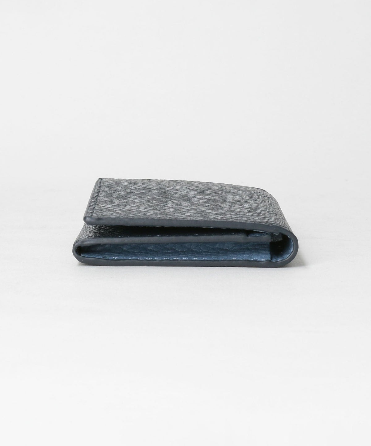 Pebbled Leather-like Flap Card Case