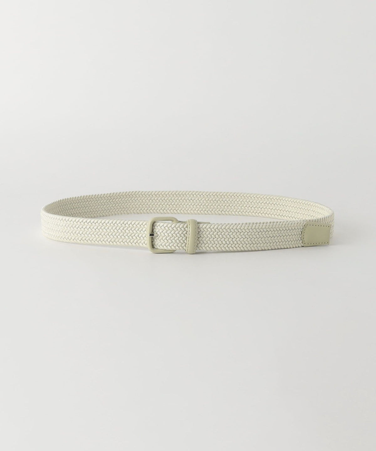 Ceinture tressée élastique à boucle en cuir
