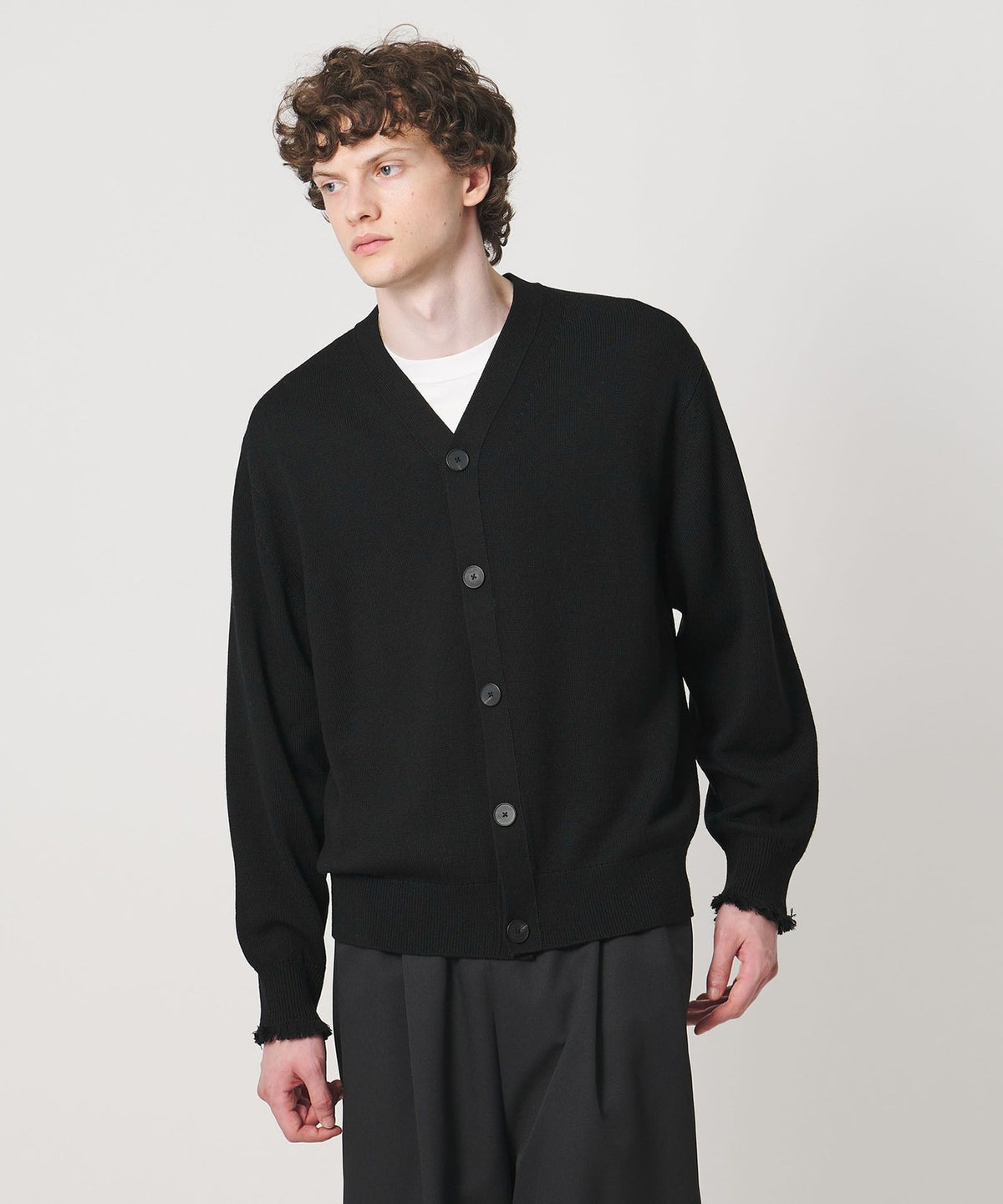 <LOEFF> 9-Gauge Fringe Cardigan