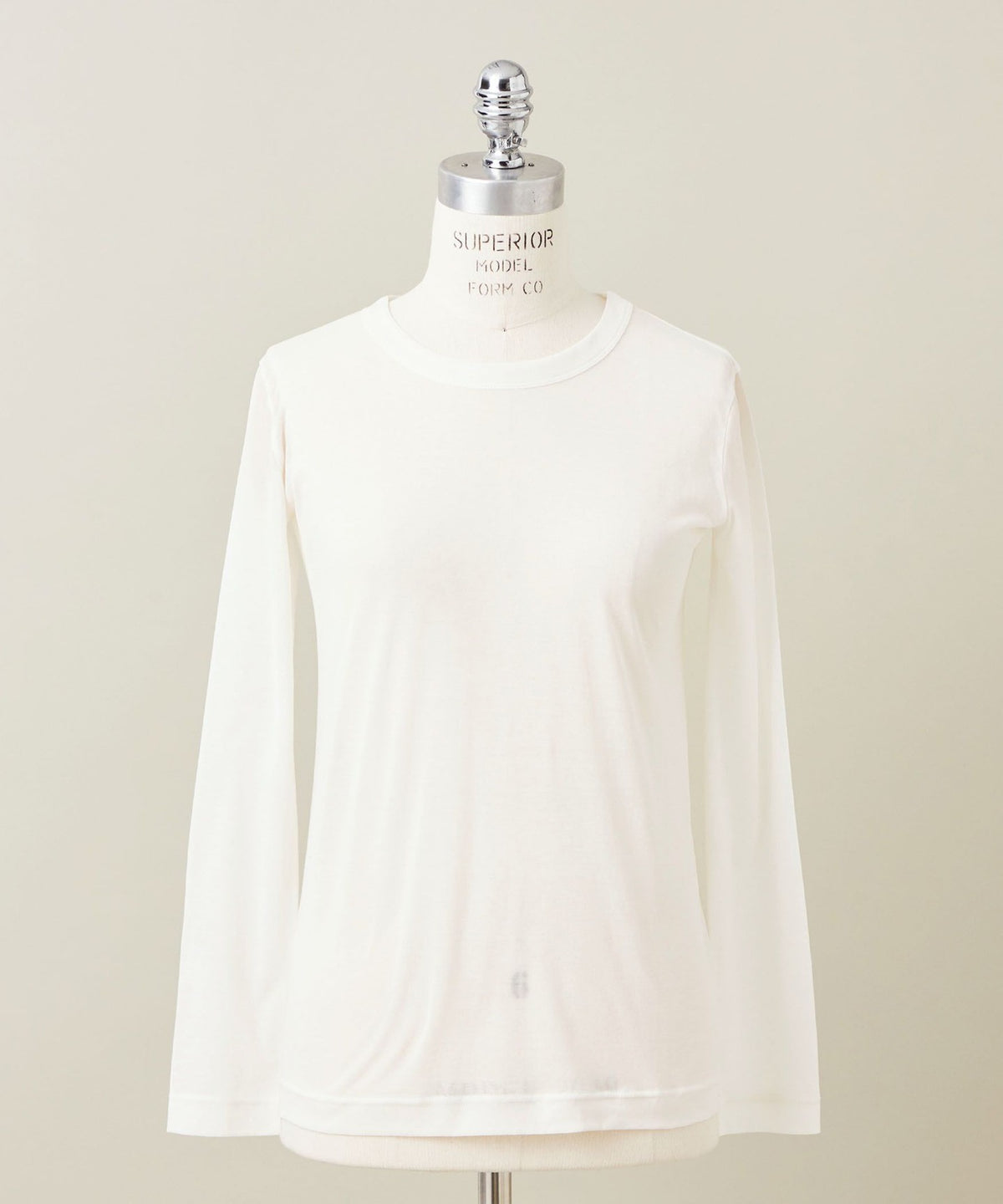 <conte> Cotton Sheer Crew Neck Cut-and-Sew