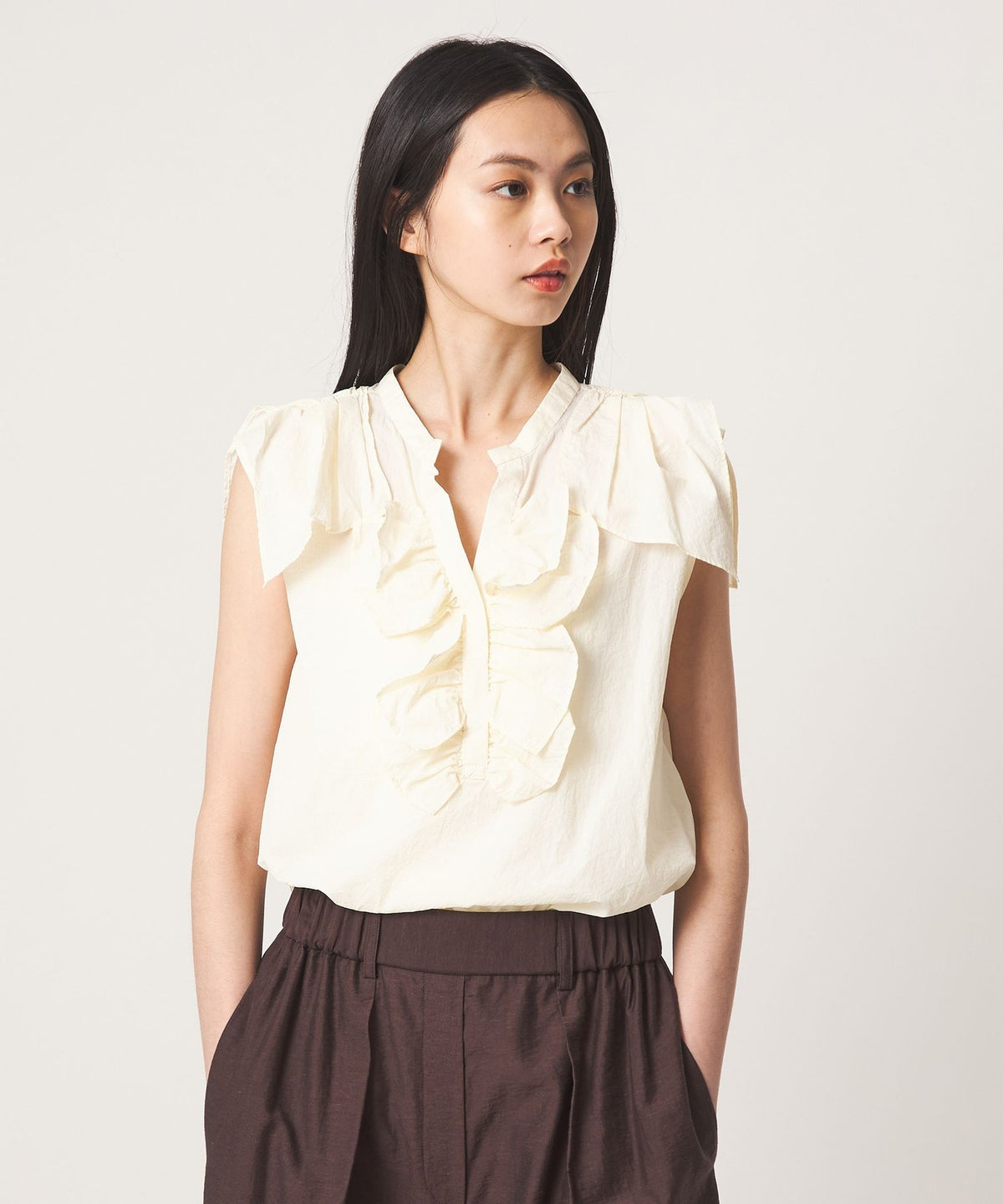 <EMMEL REFINES> EM Frill Layered Blouse