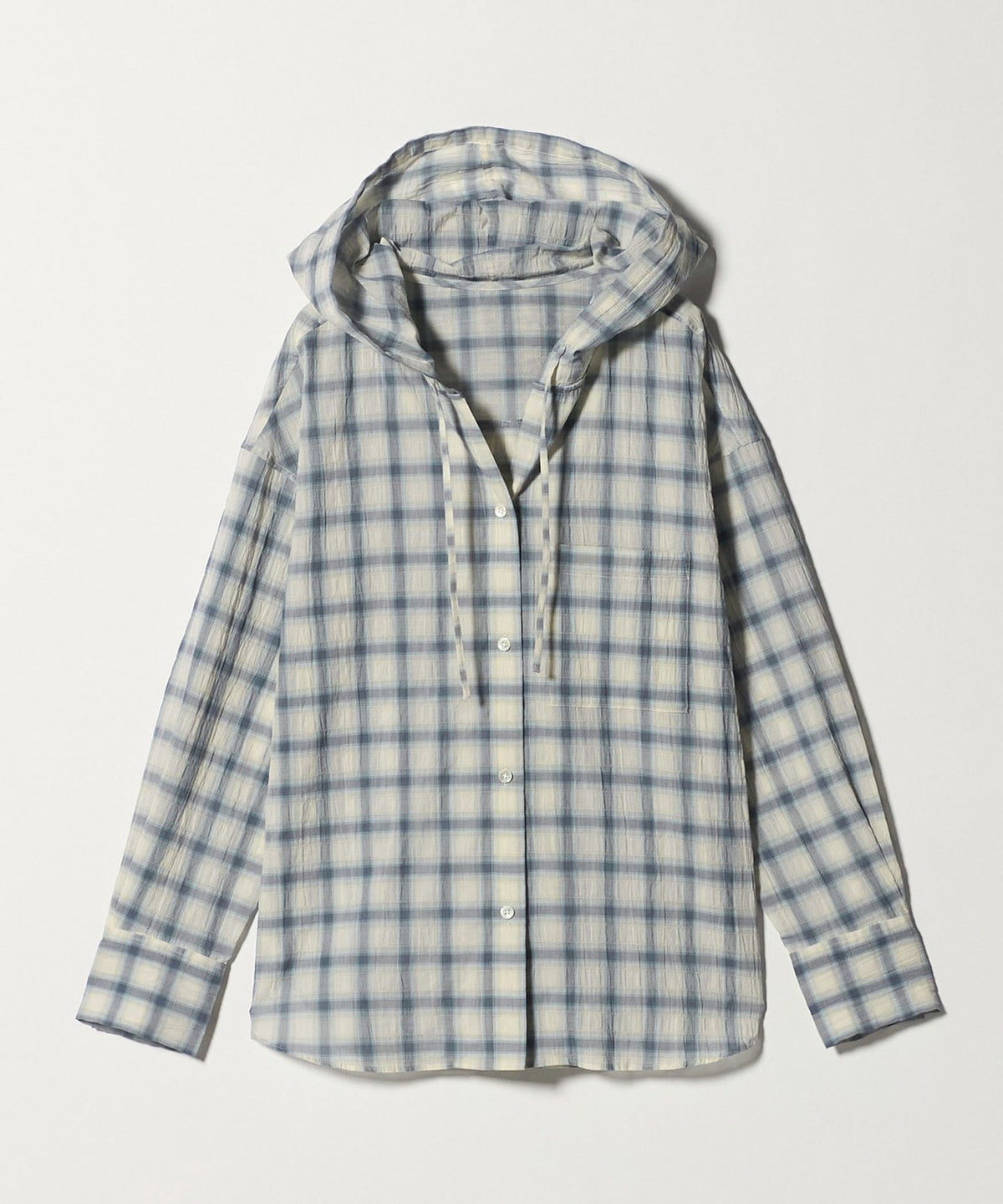 WEB Limited <at ease> Hood Check Shirt