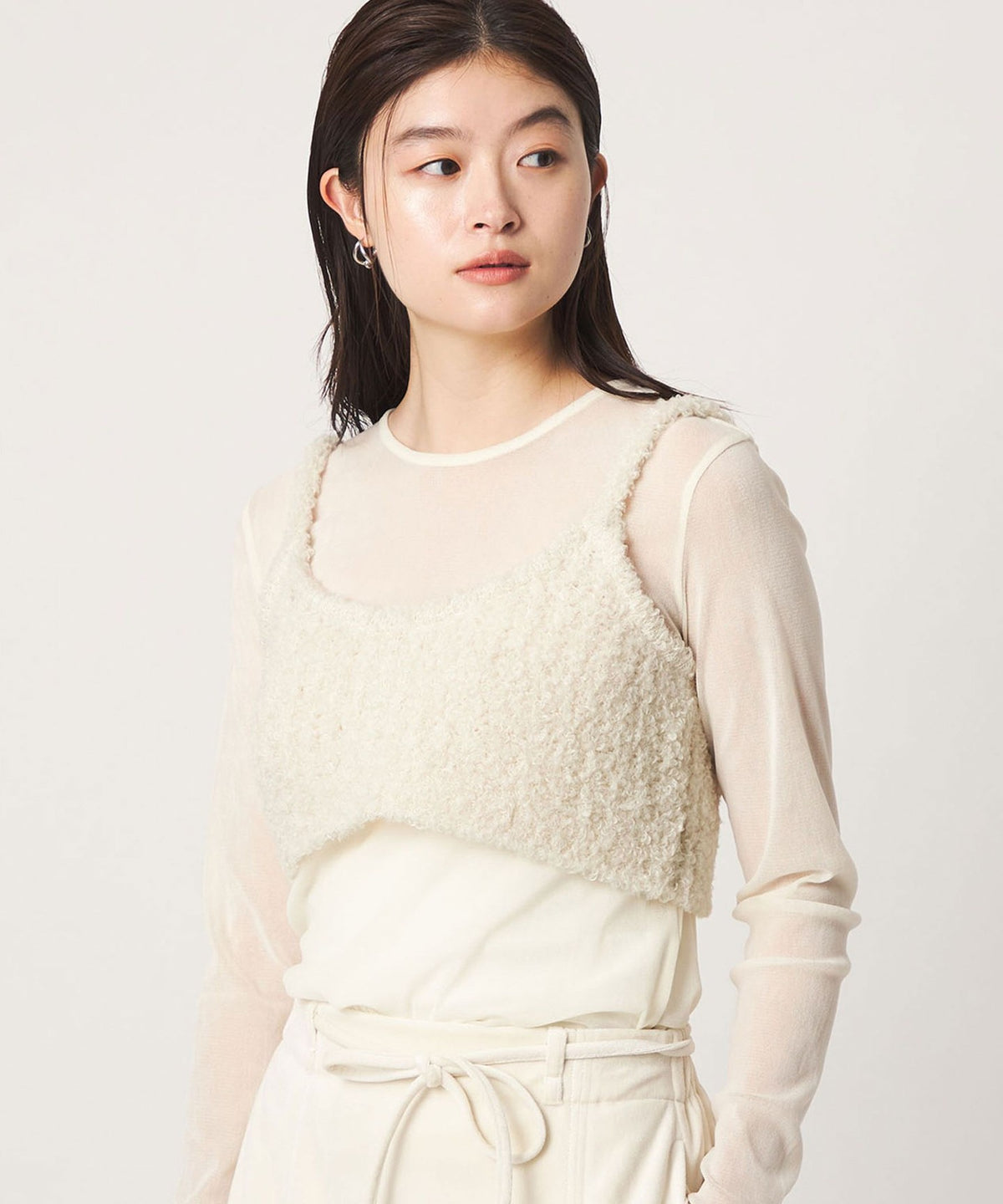＜GLR_MINE＞羽毛针织吊带背心