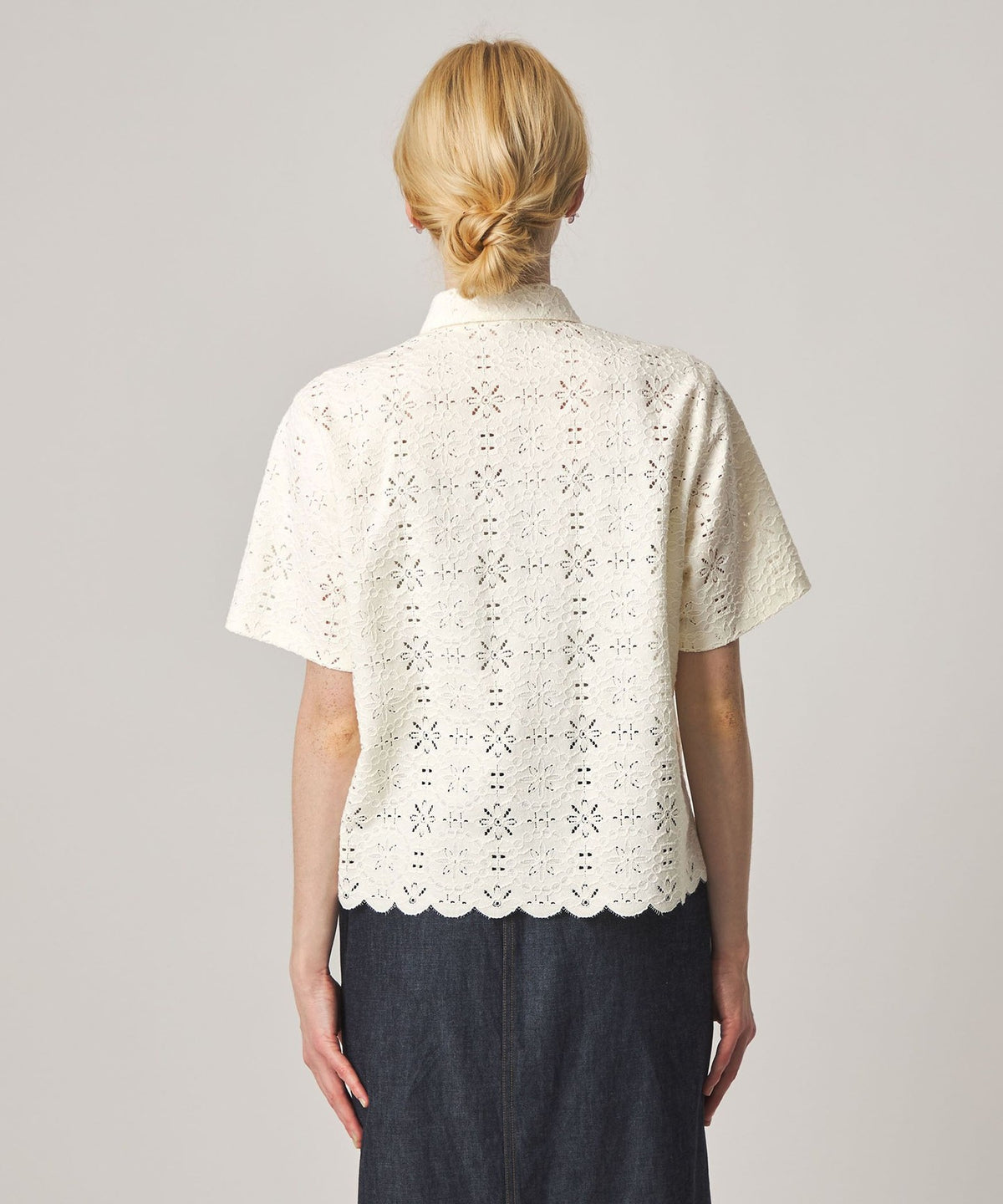 ＜Steven Alan＞蕾丝短袖衬衫