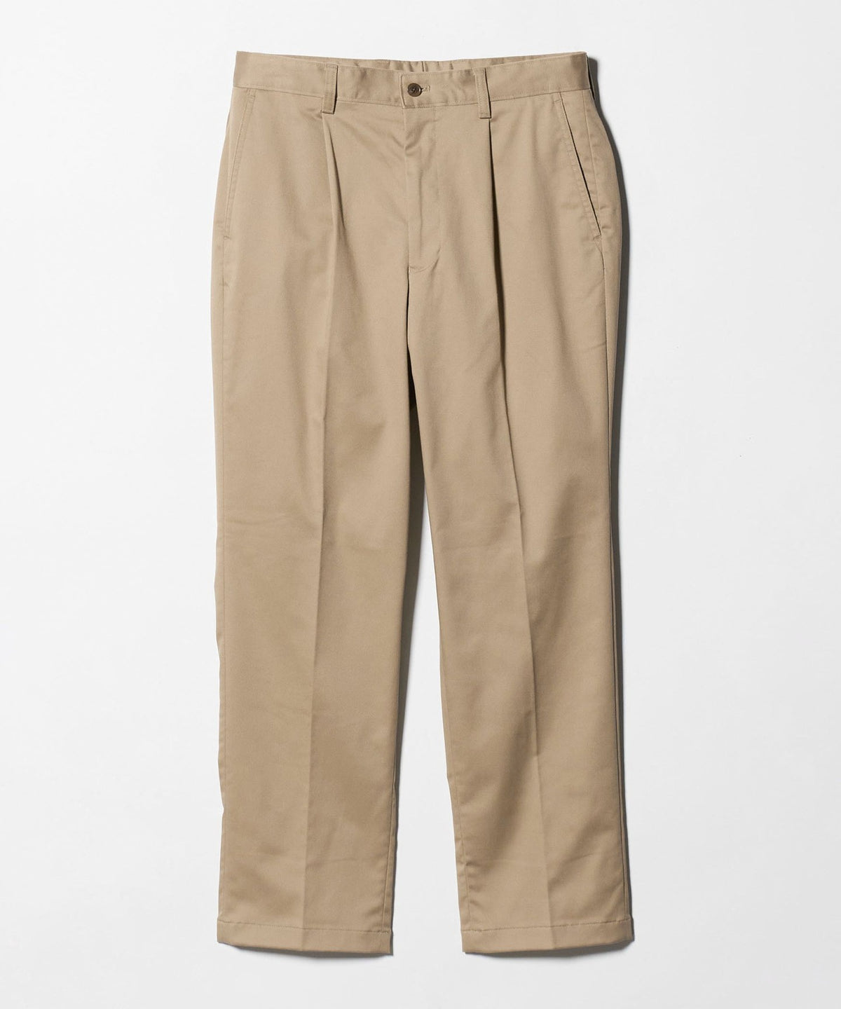 Cotton Polyurethane 1-Pleat Chino Trousers