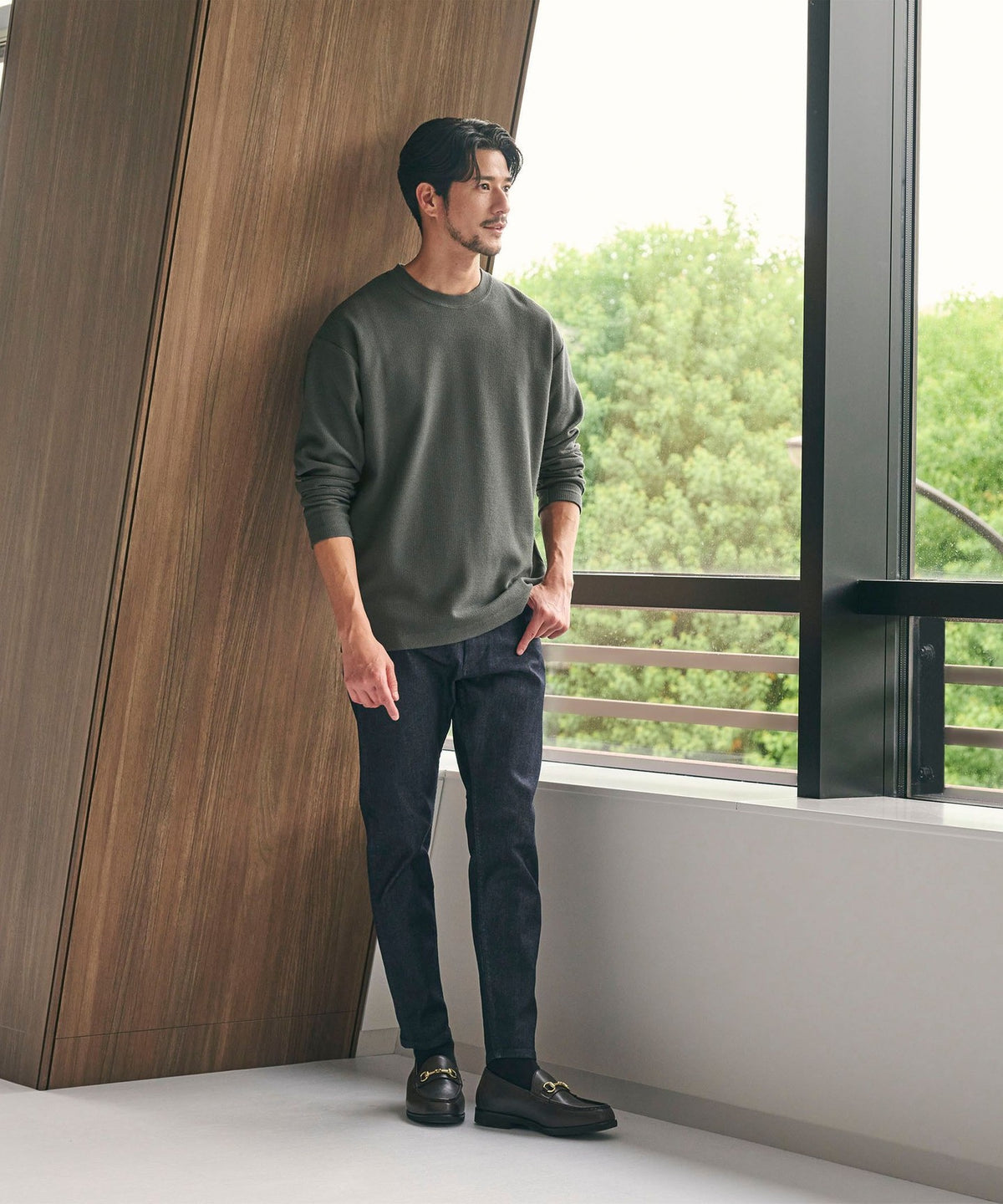 【线上限定 WARDROBE 『SMART』】轻盈鹿の子纹T恤 【抗菌防臭】
