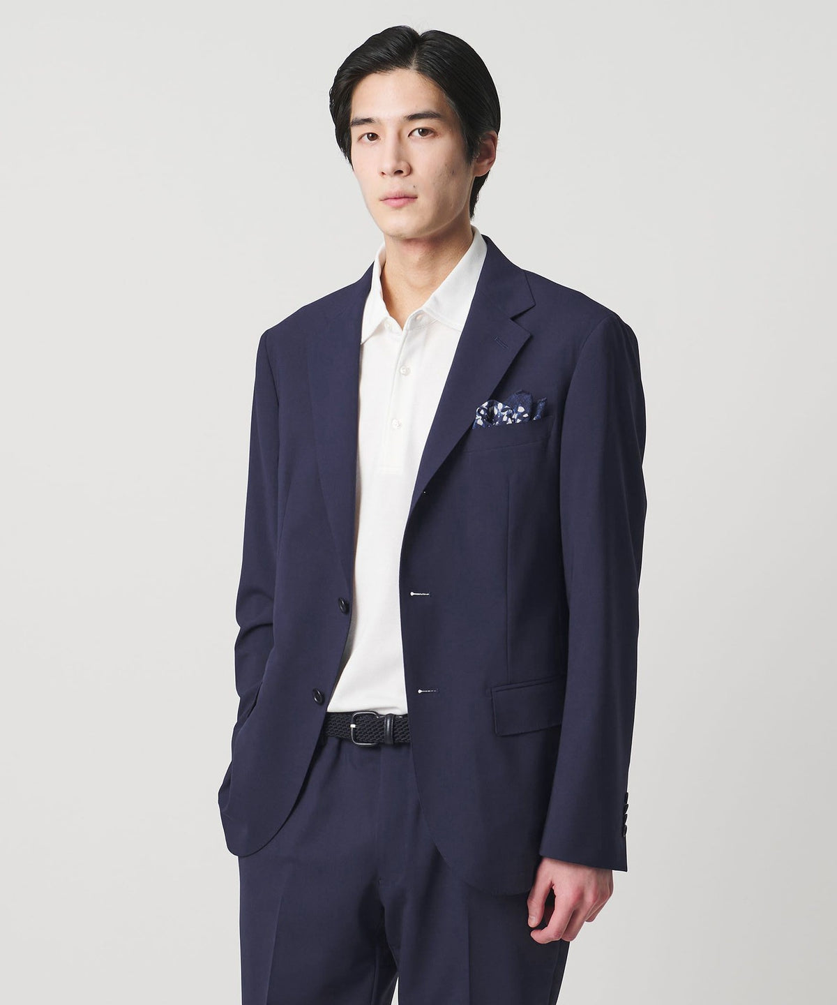 트로피컬 싱글 3버튼 테일러드 재킷 COMFORT EASY‐MODEL 2WAY 스트레치 발수