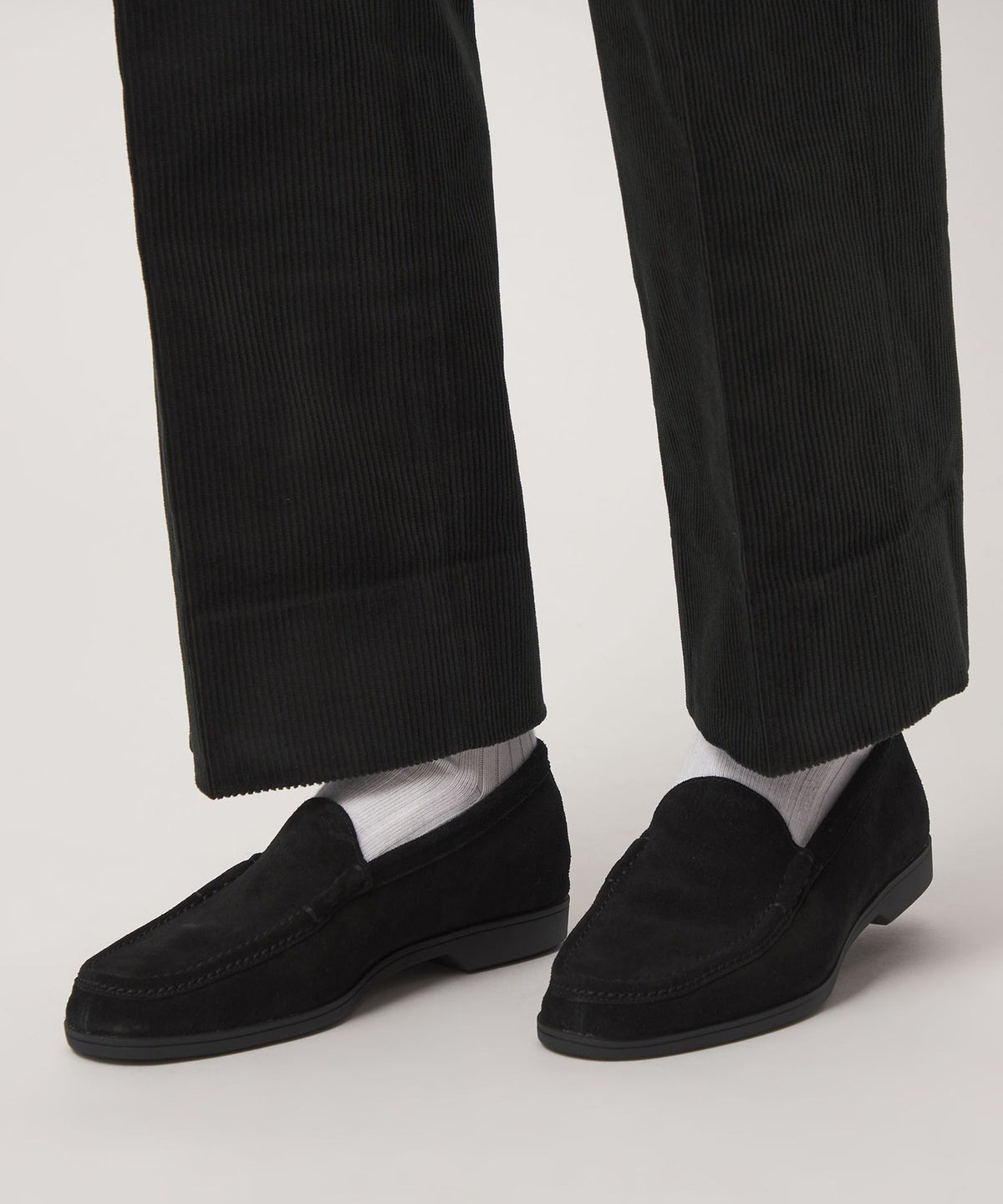 GLR Suede Vamp Moccasin Slip-ons
