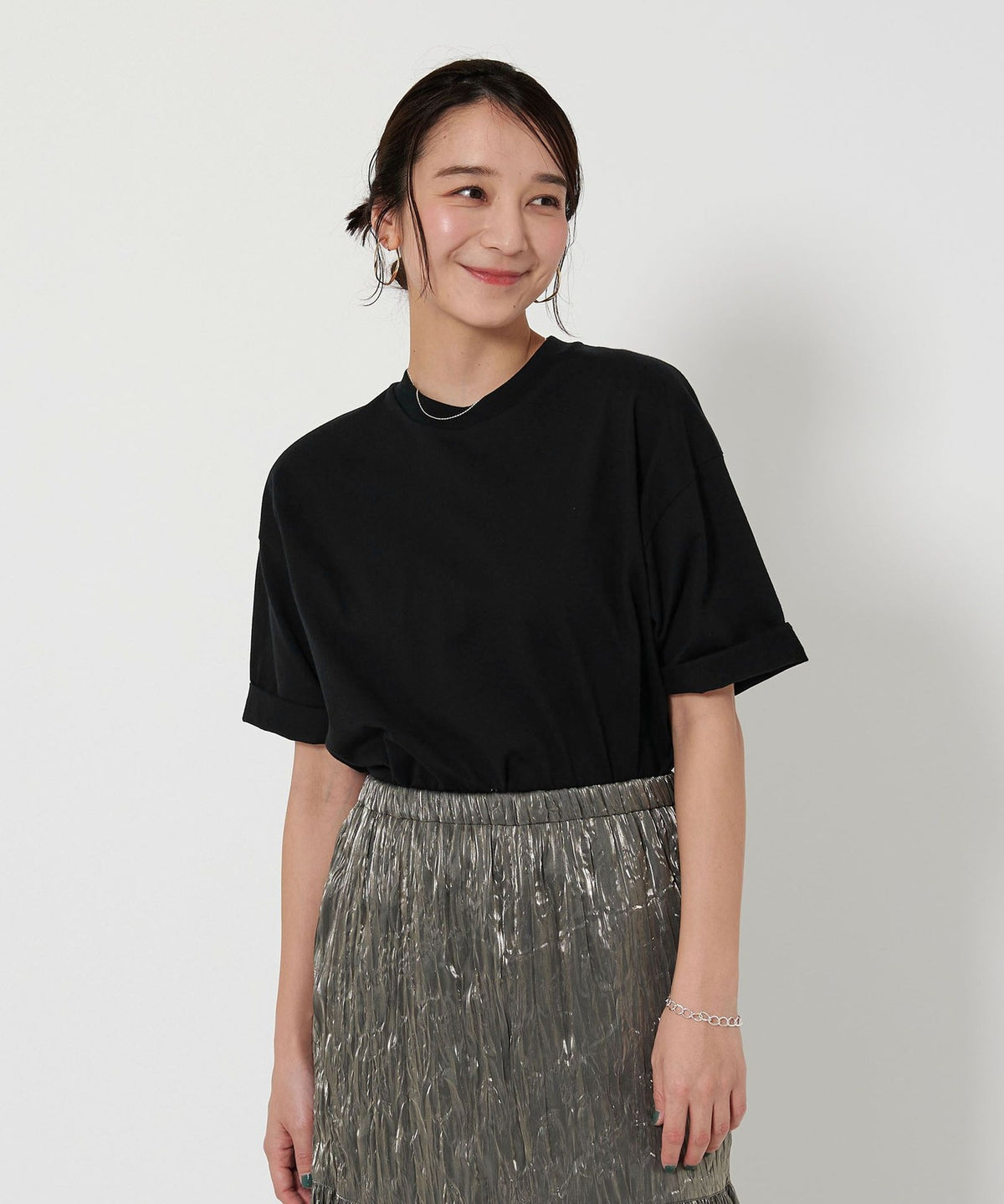 Web Exclusive Roll-Up Wide Tapered T-shirt -MADE IN JAPAN-