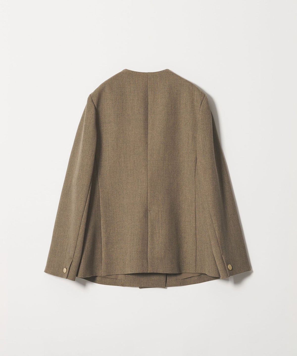 【WEB限定 Wardrobe DAILY MINIMAL】混色雙排釦無領夾克 (可水洗)