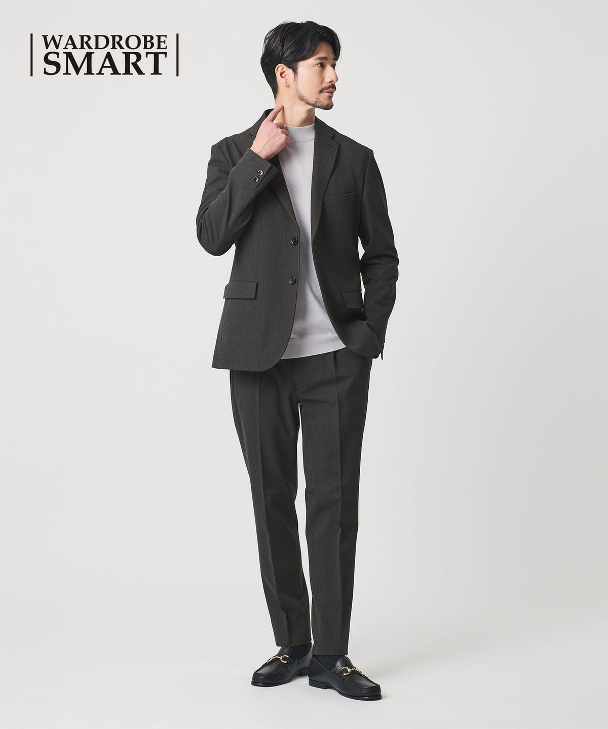 【WARDROBE SMART】冬季羊毛感套装/夹克衫与休闲长裤