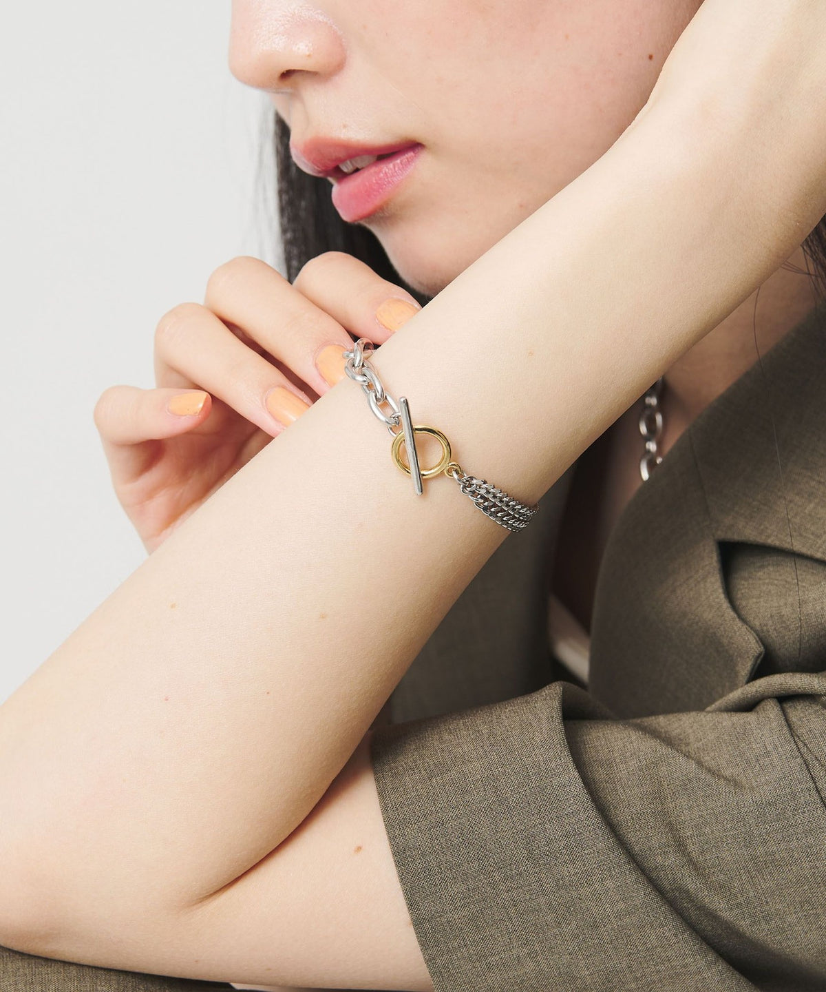 ＜by Preek＞ Bracelet chaîne mixte