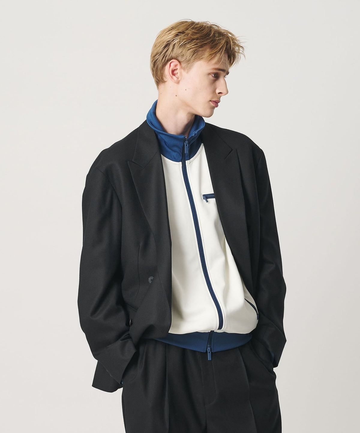 N/SUIT 萨克森尼双排扣夹克
