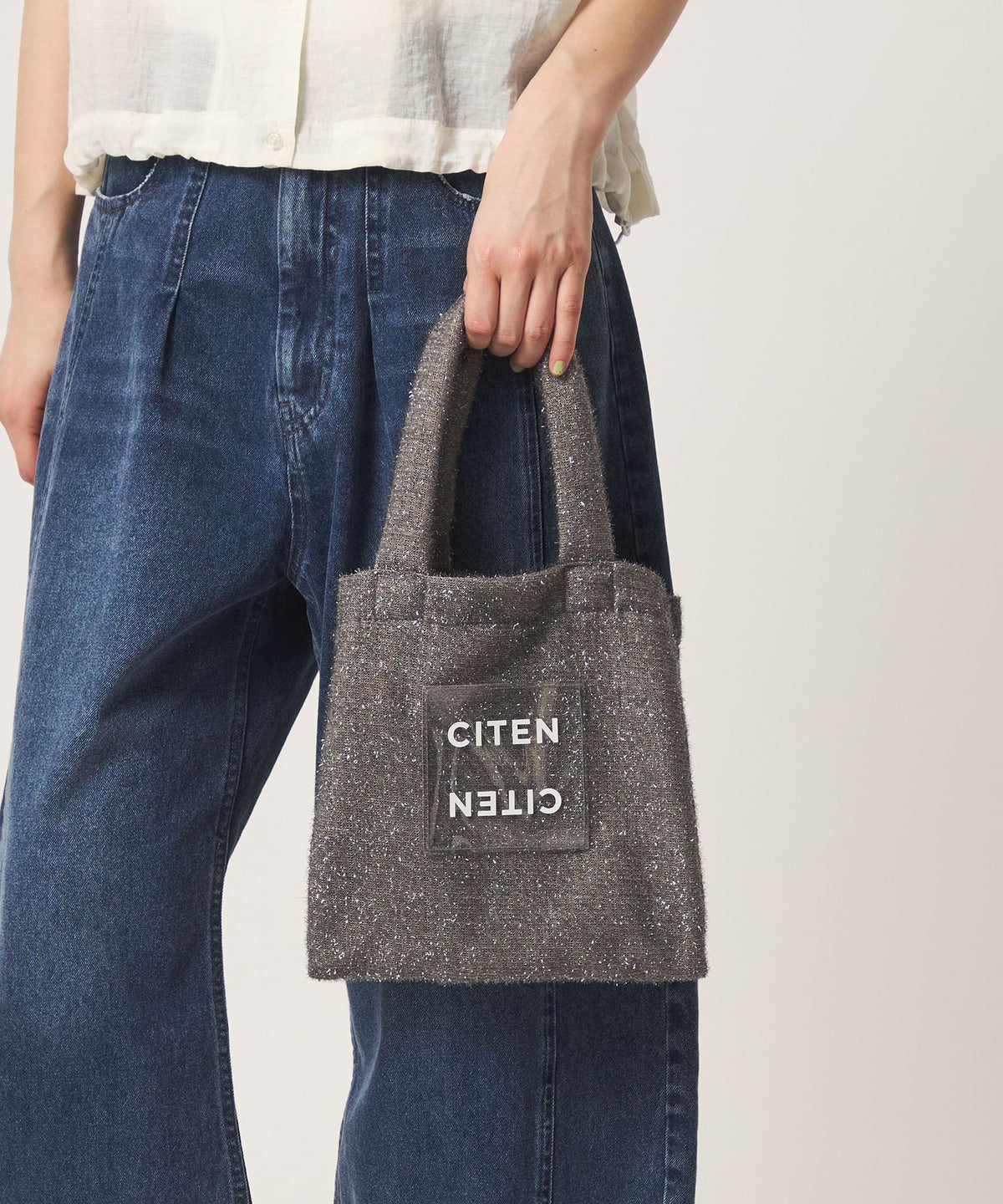 <CITEN> Sparkly Clear Logo Tote Bag S