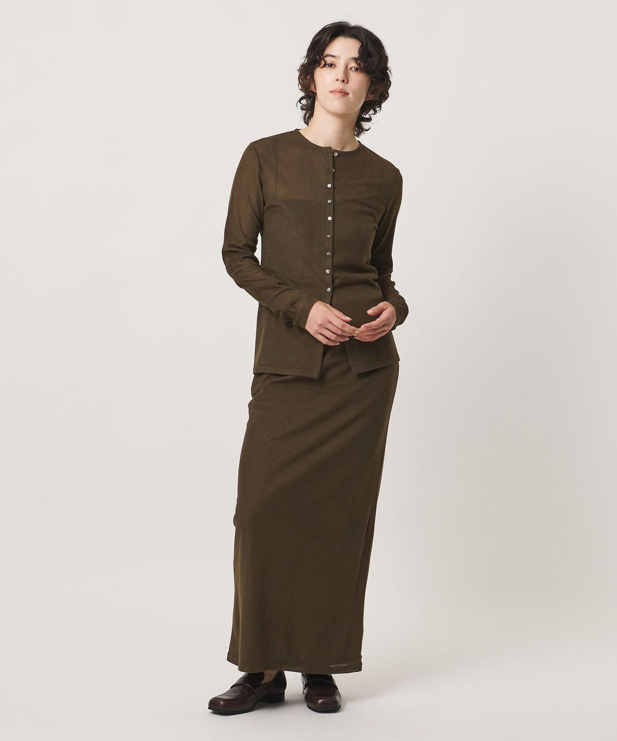 ＜MARW UNITED ARROWS＞网纱长款直筒半身裙
