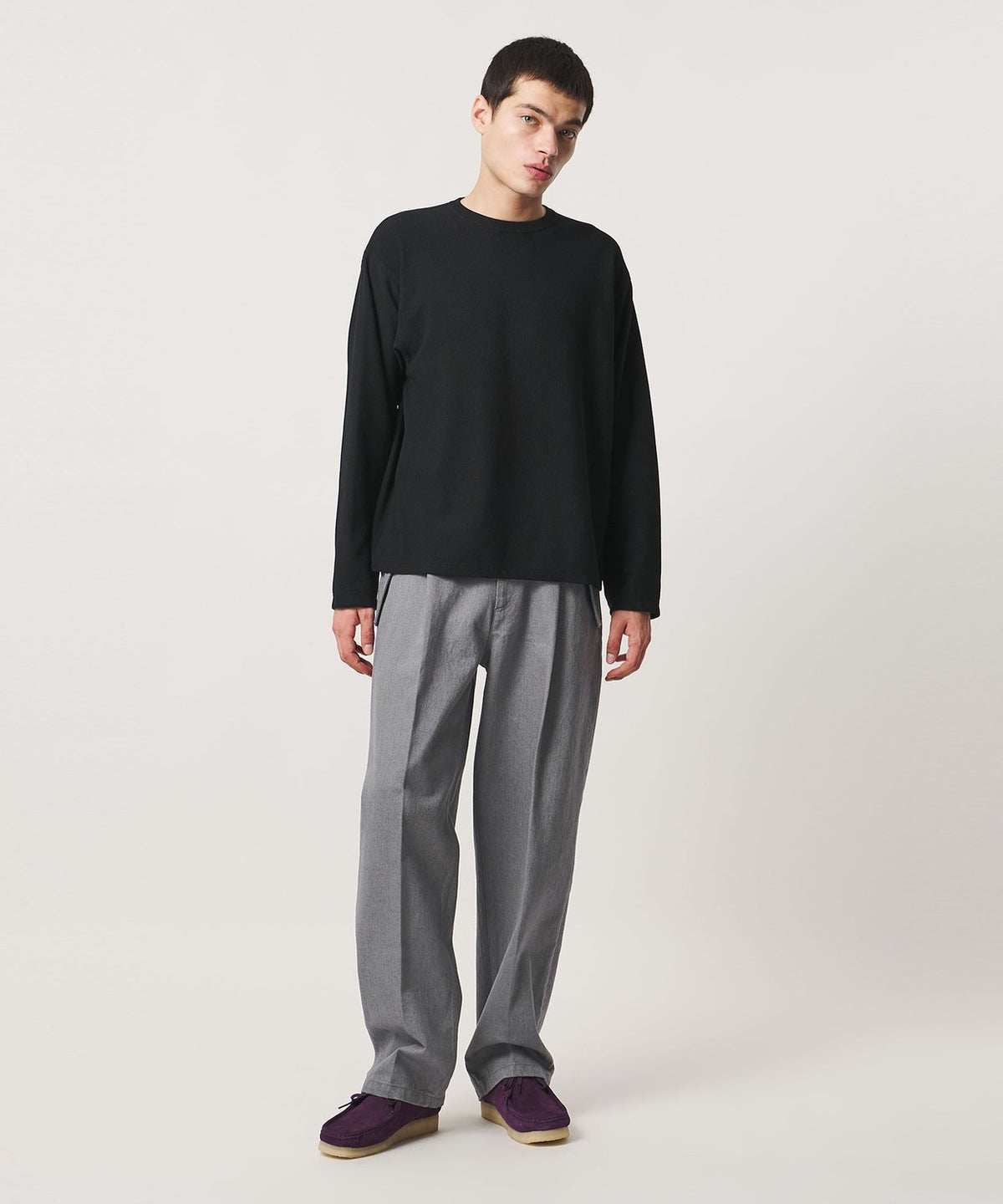 ＜UNITED ARROWS & SONS＞ 丹寧翻蓋口袋單褶長褲