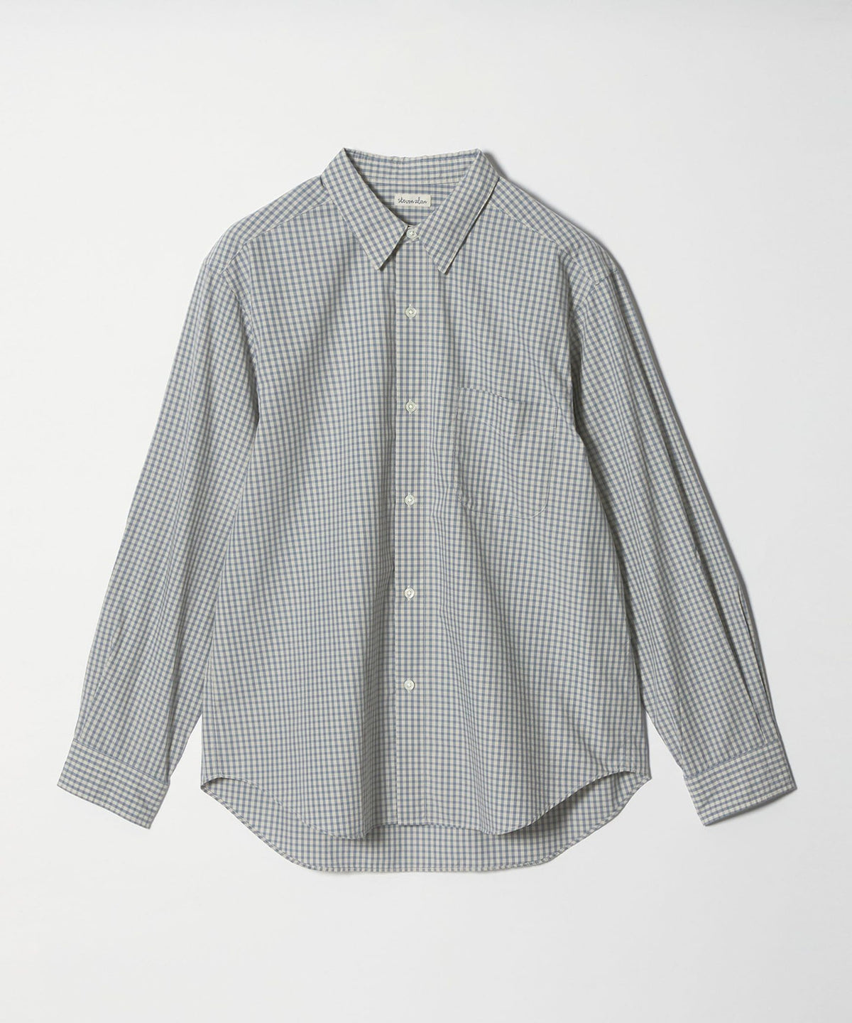 <Steven Alan> 60 Compact Yarn Check Regular Collar Shirt - NARROW