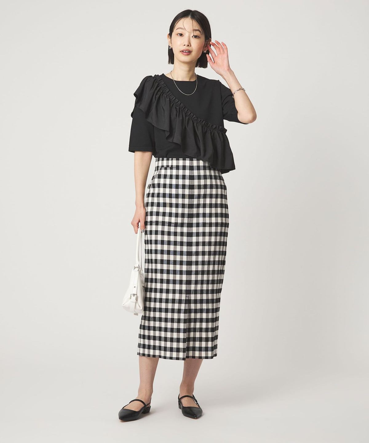 ［提供SHORT尺码］Daily Chic 纹理紧身半身裙 可机洗