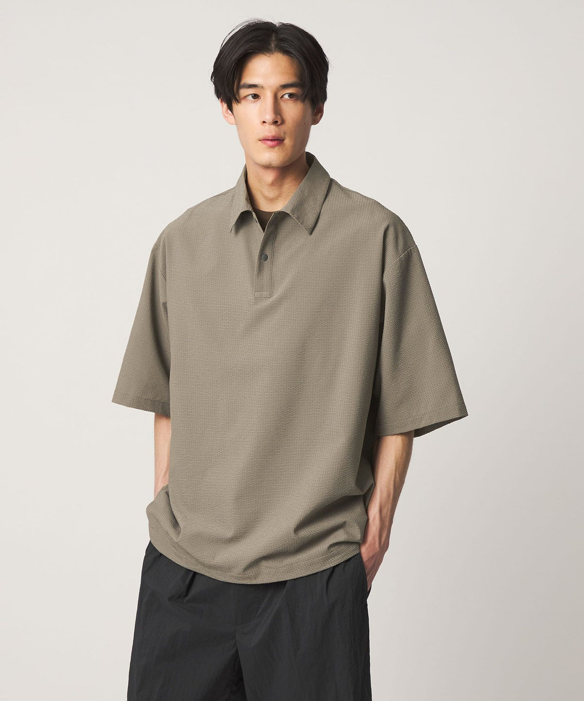 DotAir Seersucker Drawcord Hem Polo Shirt - Lightweight & Quick-Drying