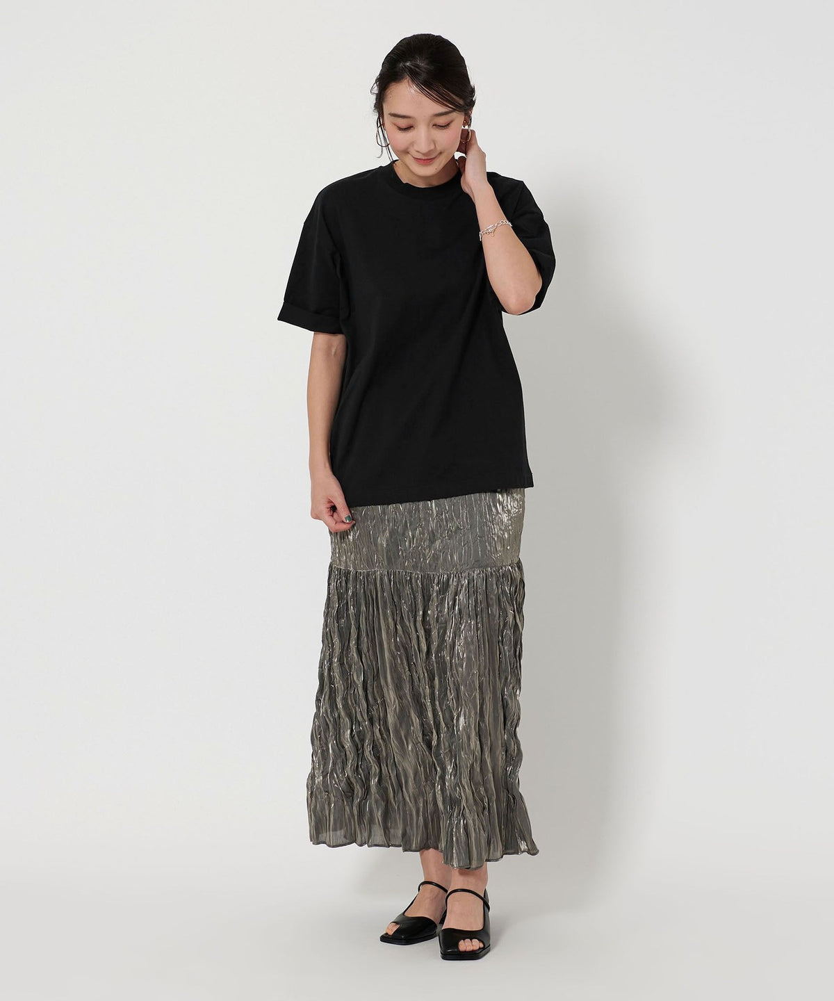 Web Exclusive Roll-Up Wide Tapered T-shirt -MADE IN JAPAN-