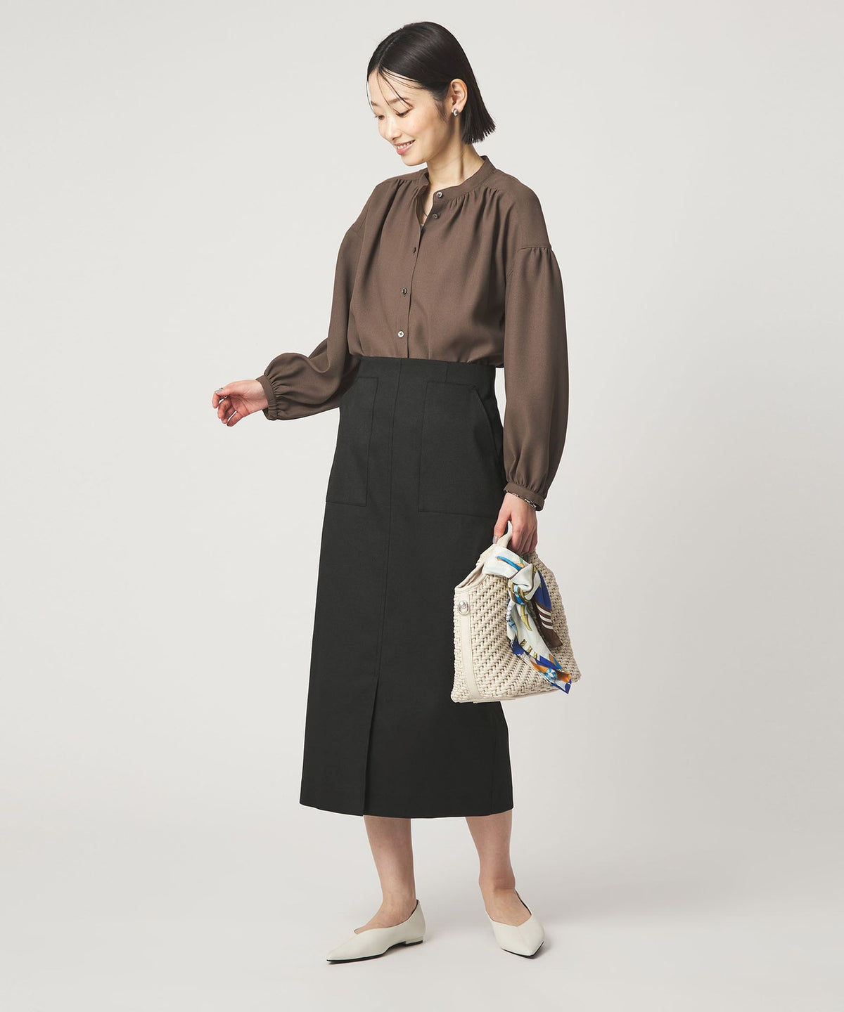 ［提供SHORT尺码］Daily Chic 纹理紧身半身裙 可机洗