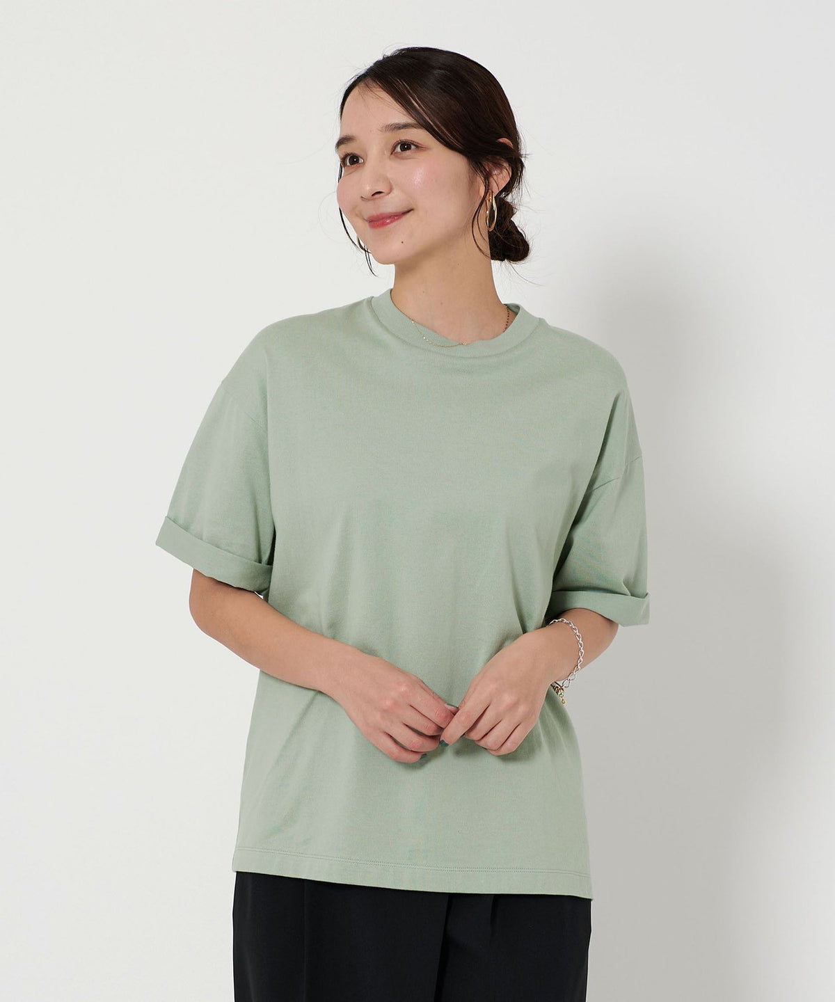 Web Exclusive Roll-Up Wide Tapered T-shirt -MADE IN JAPAN-