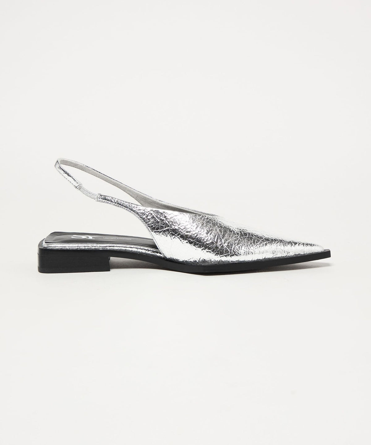 <SY> Pointed Edgy Piece Back Belt Flats 20↑