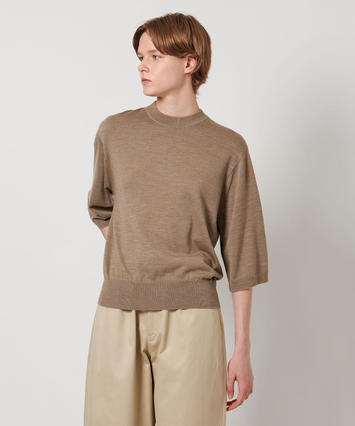 ＜LOEFF＞ Tricot à manches courtes jauge 16