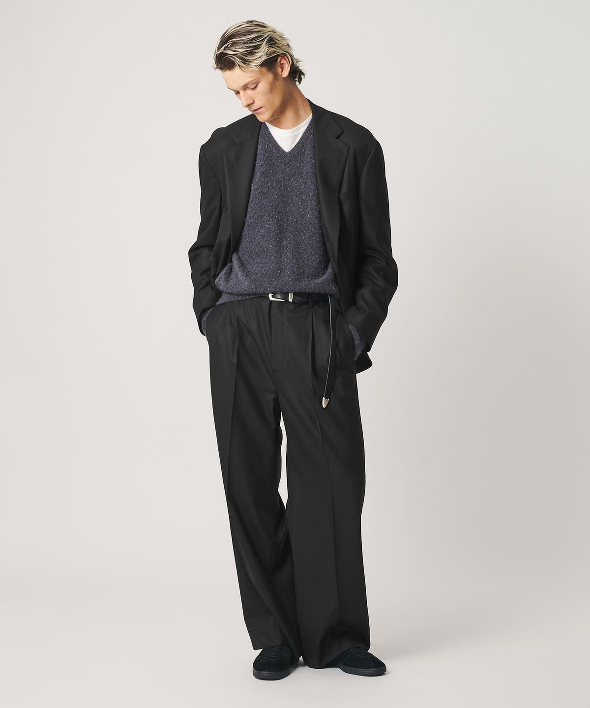 N/SUIT Saxony 2-Pleat Wide Trousers