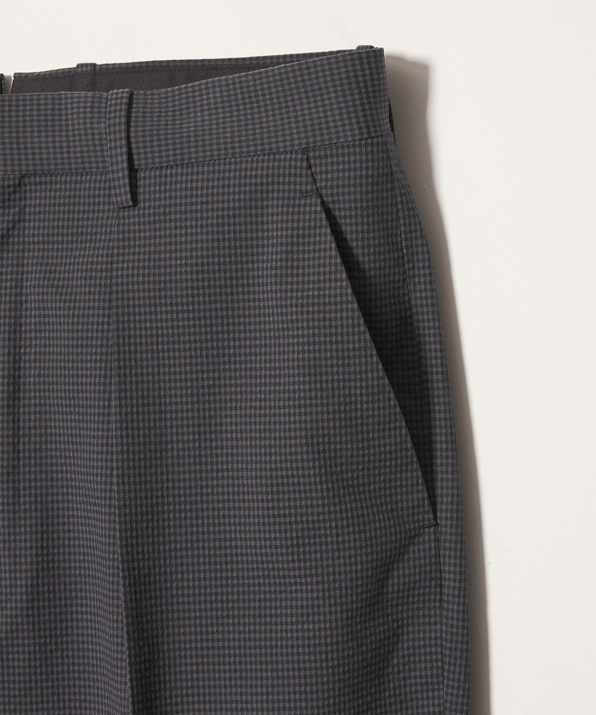 <SOVEREIGN> Gingham Check 1-Pleat Slacks RELAX MODEL
