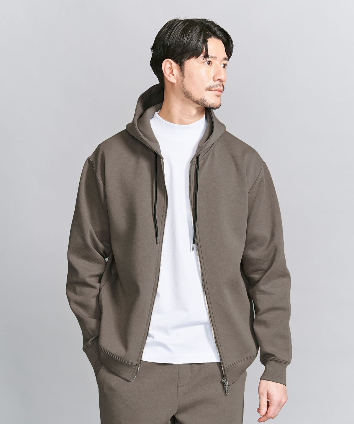 WEB Exclusive WARDROBE SMART Double Knit Zip Hoodie / Antibacterial & Odor-Resistant / Matching Set