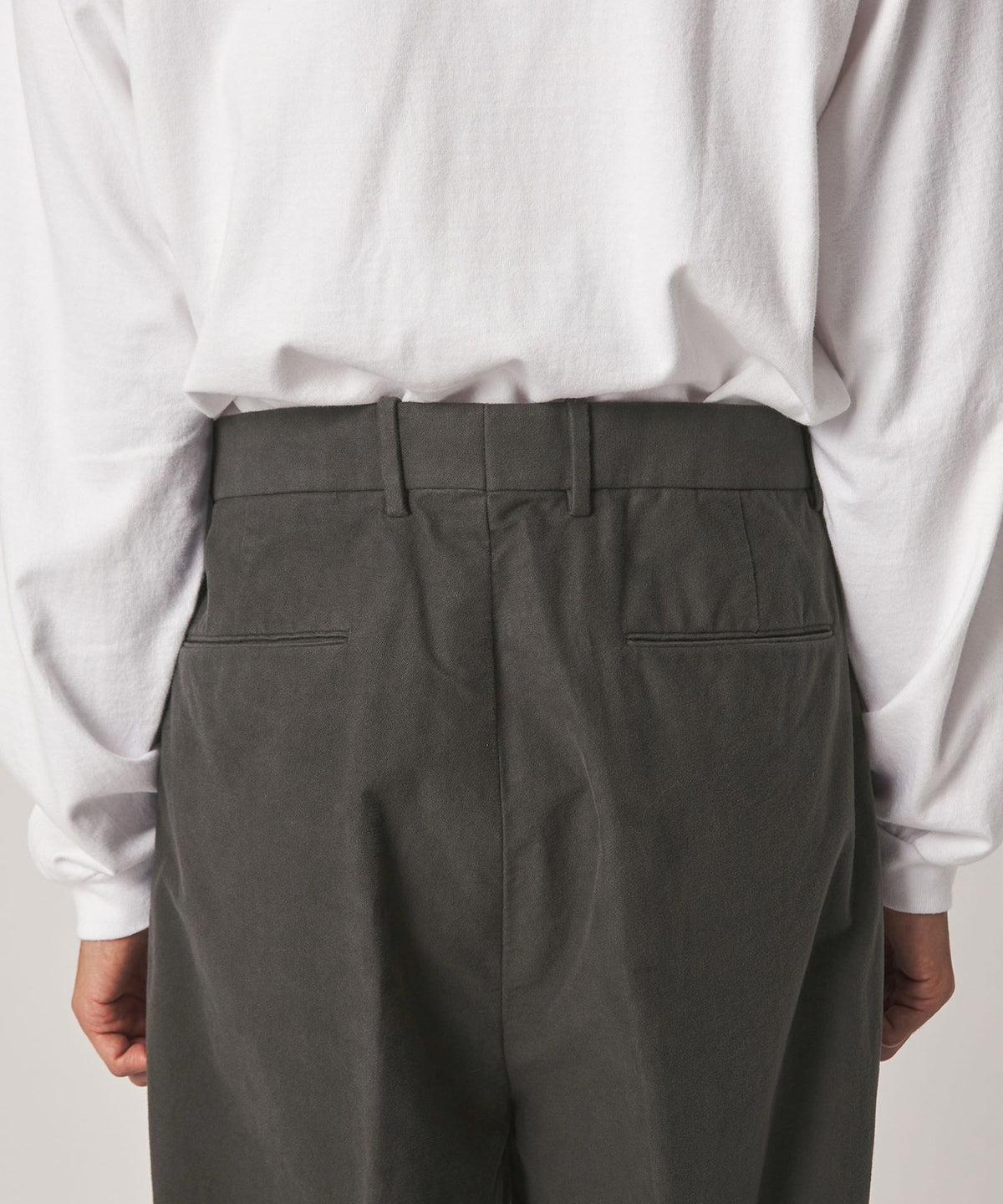 ＜Steven Alan＞ 輕薄絨面棉 內雙褶 西裝褲 II